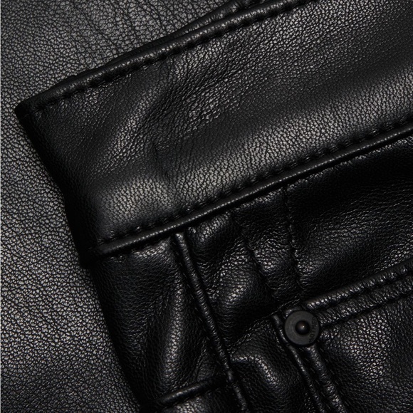 MOTHER Denim The Insider Ankle-Crop Faux Leather Pants - Picture 6 of 6